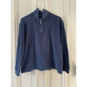 Womens burgi navy fleece zip top L